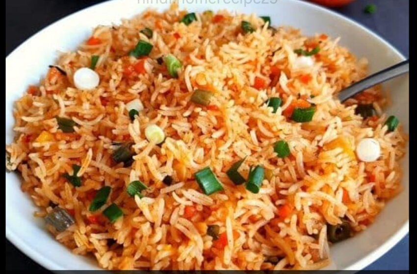 शेज़वान फ्राइड राइस - Schezwan Rice Recipe in Hindi